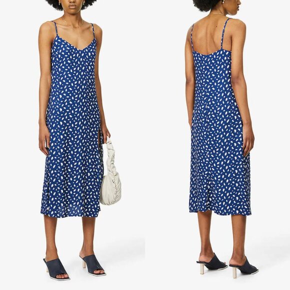 Reformation Crimini Midi Dress in Moray Blue - Picture 1 of 3